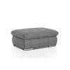 Polsterhocker Isona Dunkelgrau Chenille - Chromfarben/Dunkelgrau, Design, Textil (101/45/74cm) - Livetastic