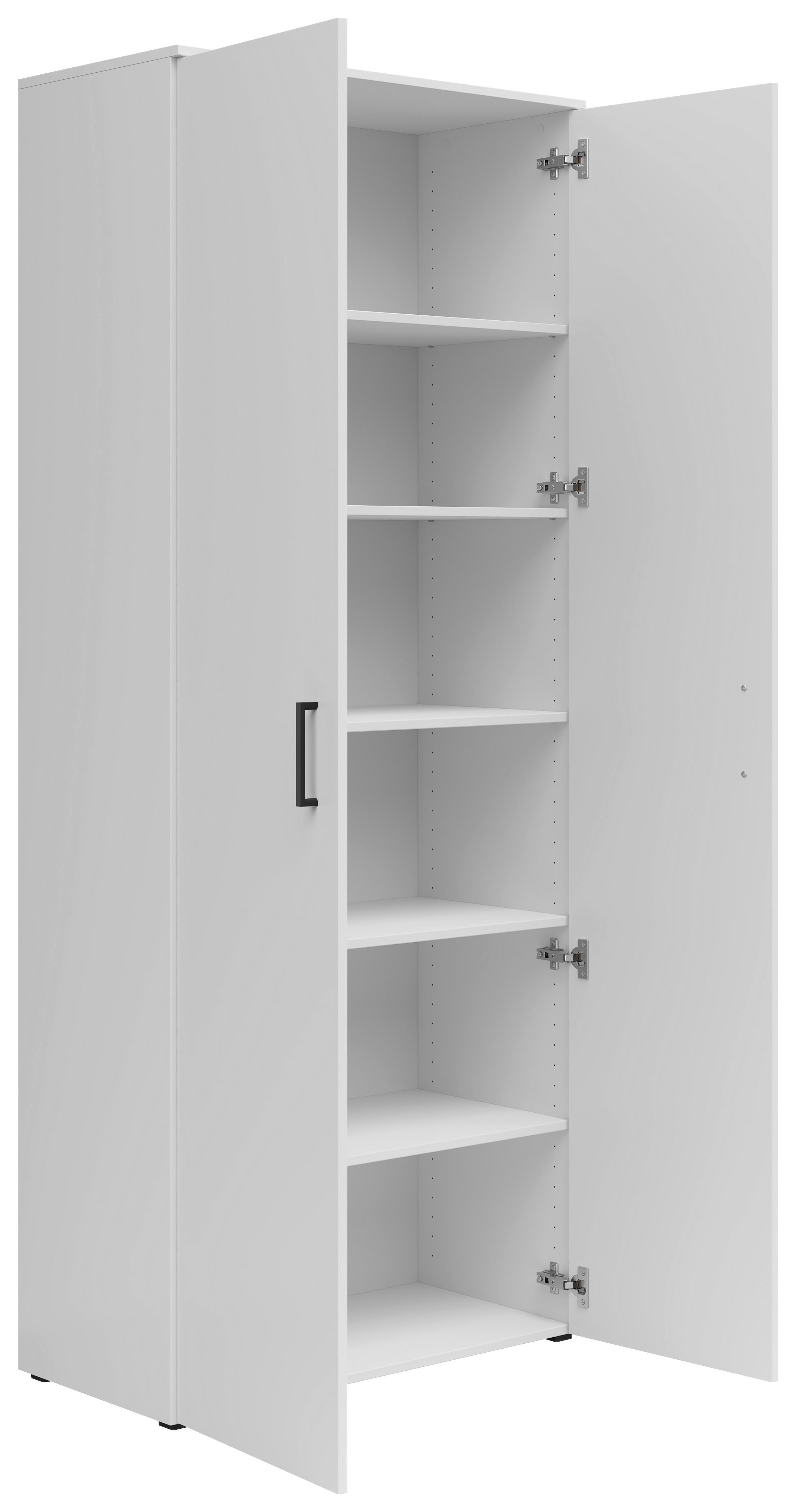 Skriňa Cabinet š: 80 cm - čierna/biela, Modern, kompozitné drevo/plast (80/195/40cm)