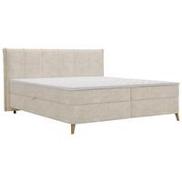 Americká posteľ VELORIA 180x200, béžová - prírodná farba/béžová, Konventionell, drevo/textil (180/200cm) - Mömax