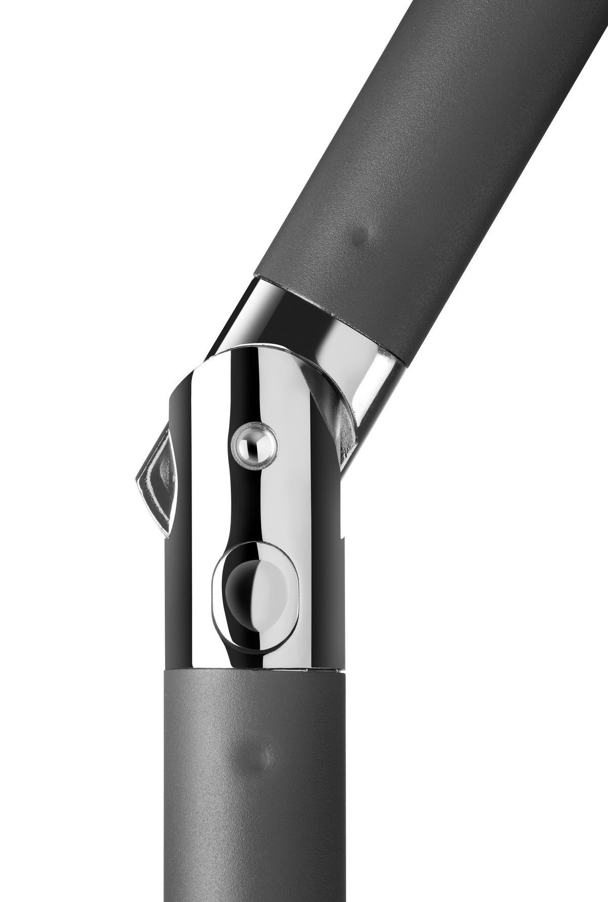 Doppelsonnenschirm Salerno BxHxT: 300x220x150cm Silbergrau - Anthrazit/Hellgrau, Basics, Textil/Metall (300/220/150cm) - Schneider