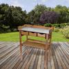 Pflanztisch Holz Mit 3 Laden Und Ablage L/b/h: 78/38/94 Cm - Kieferfarben, KONVENTIONELL, Holz/Metall (78/94/38cm)