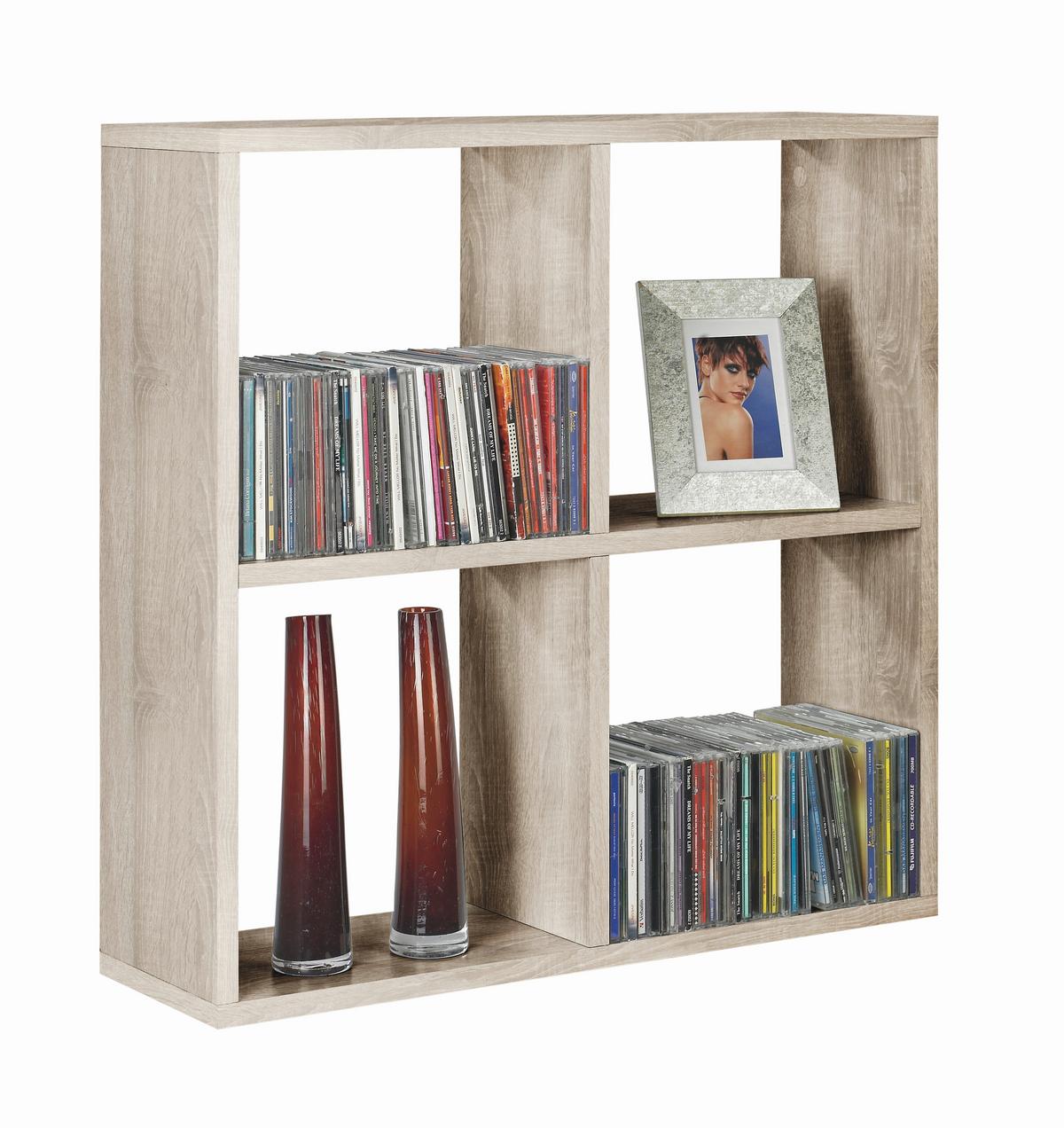 Wandregal Alex B: 60 Cm Sonoma Eiche Dekor 4 Fächer - Sonoma Eiche, MODERN (60/60/18cm)