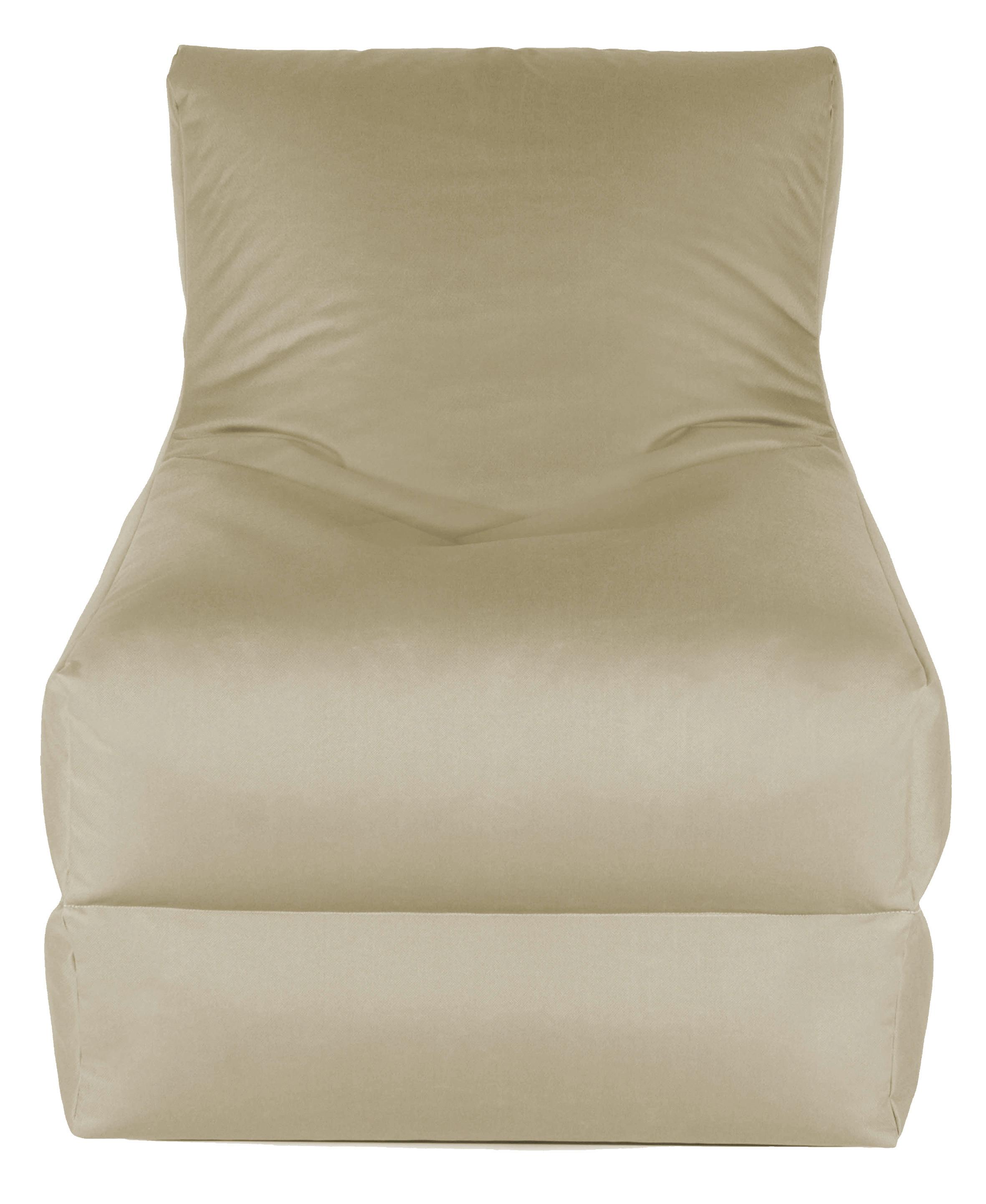 Formschöner Sitzsack in edlem Beige