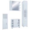 Badmöbel-Set 4-Tlg. Zalo B: 140 cm Weiß - Weiß, MODERN, Holzwerkstoff (120cm) - MID.YOU