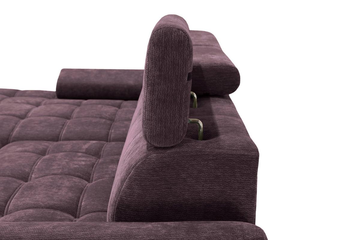 Rohová sedačka VEGAS, ľavá, černicová ženilka - čierna/černicová, Design, drevo/textil (173/294cm)