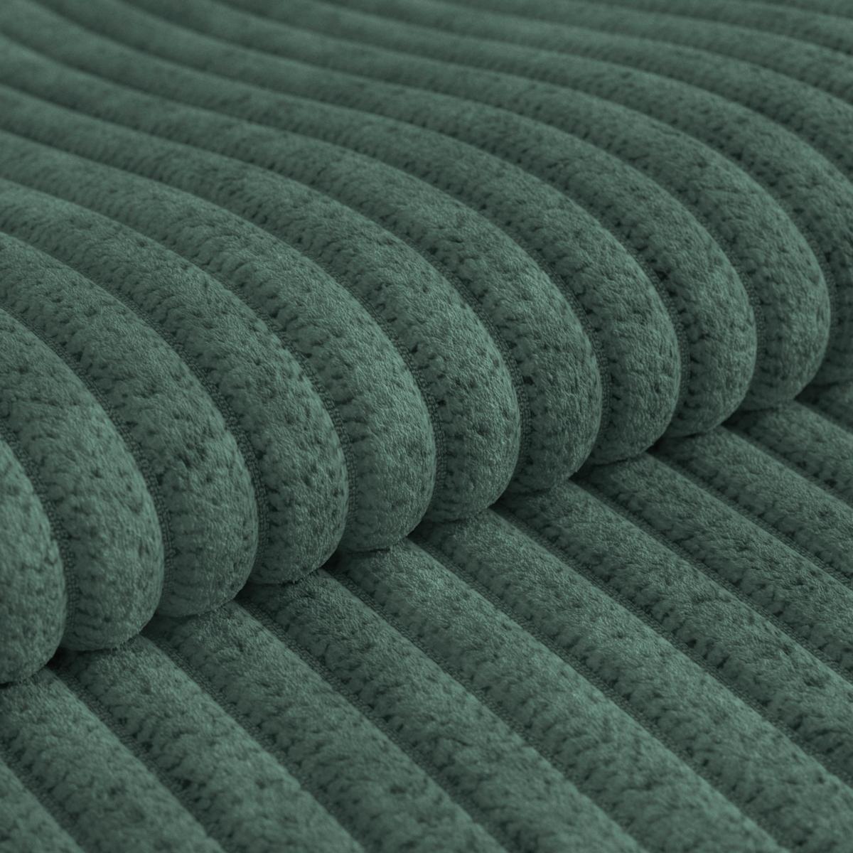 Ecksofa Gemini Waldgrün, B: 312cm - Waldgrün/Chromfarben, KONVENTIONELL, Textil (312/234cm)