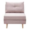 Rozkládací pohovka Malic - růžová - růžová/barvy dubu, Moderní, kov/textil (80/84/90cm) - Bessagi Home