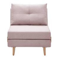 Rozkladacia pohovka Malic - ružová - ružová/farba duba, Modern, kov/textil (80/84/90cm) - Bessagi Home
