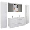 Badmöbel-set 5-tlg. Budasi B: 178 Cm Weiß Dekor - Weiß, MODERN, Keramik/Holzwerkstoff (178cm) - MID.YOU