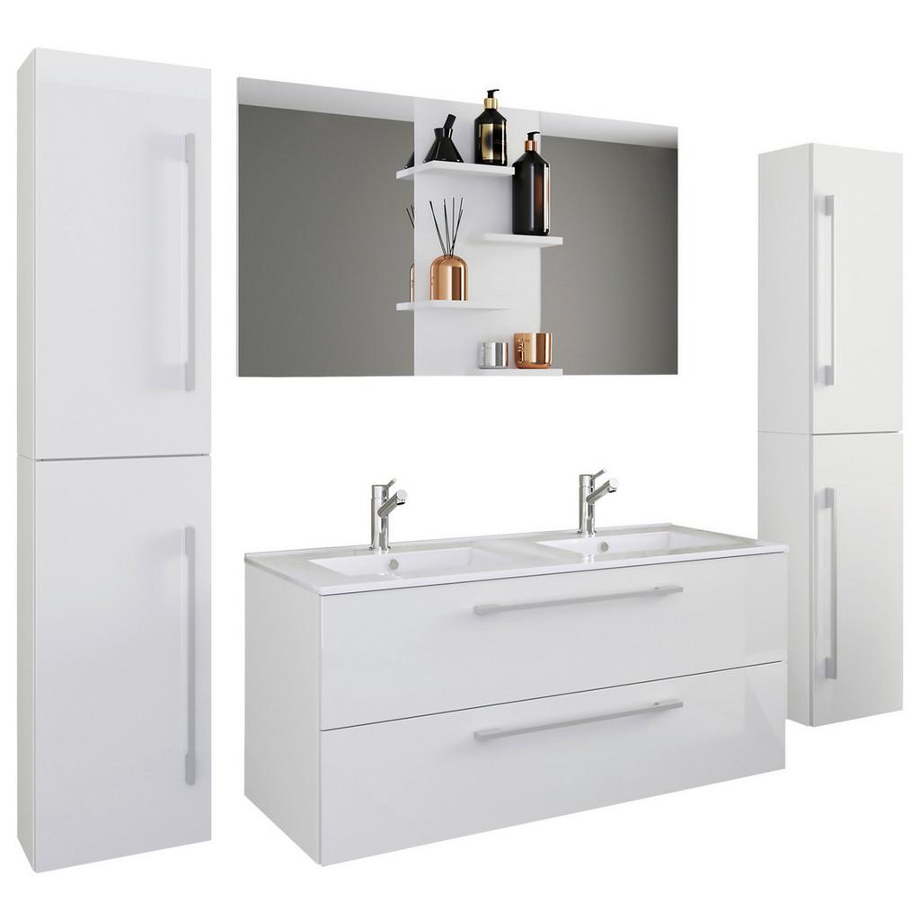 Badmöbel-Set 5--Teilig. Budasi B: 178 cm Weiß Dekor