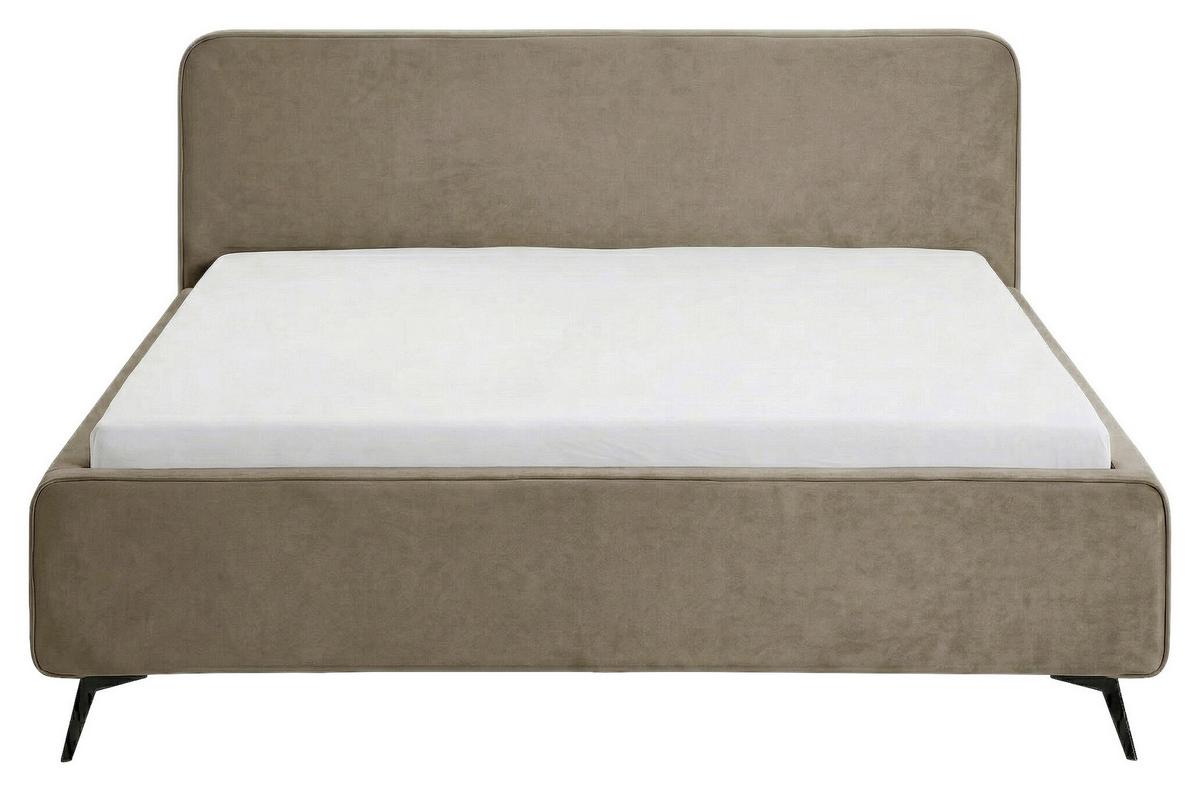 Polsterbett Camila Manila Braun 180x200cm - Schwarz/Braun, MODERN, Holz/Textil (180/200cm) - MID.YOU