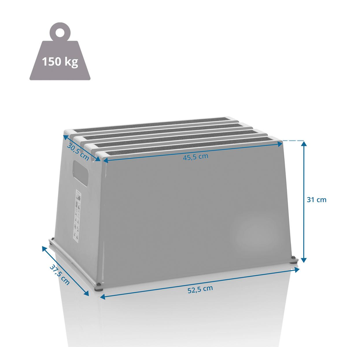 Tritthocker Tio-E1 - Gelb, Basics, Kunststoff (52,5/31/37,5cm) - MID.YOU