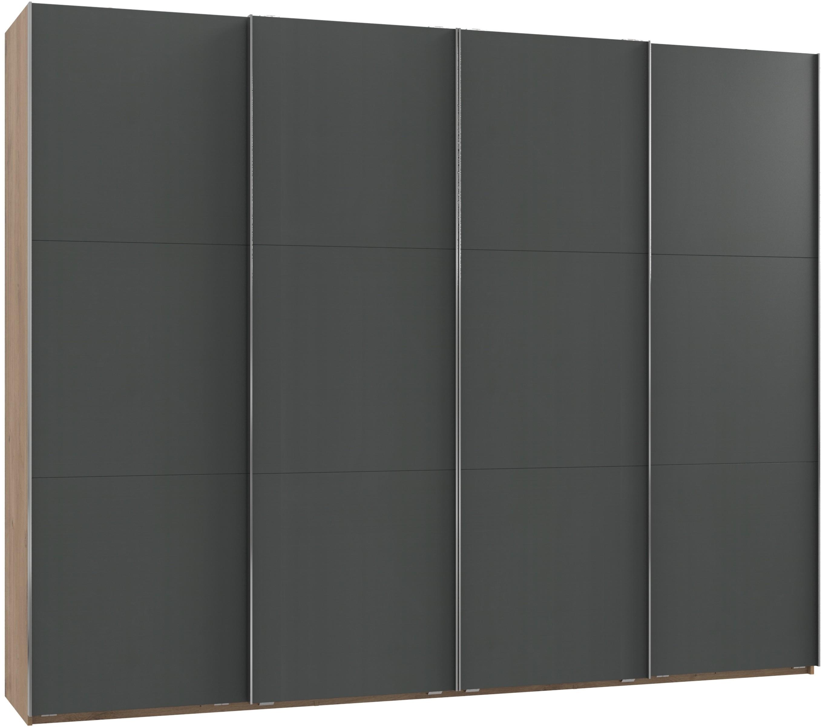 Schwebetürenschrank 300cm Level, Graphit/eiche Dekor - Eichefarben/Graphitfarben, MODERN, Holzwerkstoff (300/236/65cm) - MID.YOU