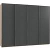 Schwebetürenschrank 300cm Level, Graphit/eiche Dekor - Eichefarben/Graphitfarben, MODERN, Holzwerkstoff (300/236/65cm) - MID.YOU