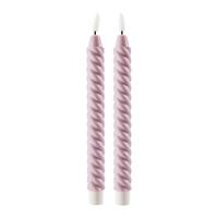 dlhá sviečka TWIST - lila, Konventionell, plast (2/25cm) - Modern Living