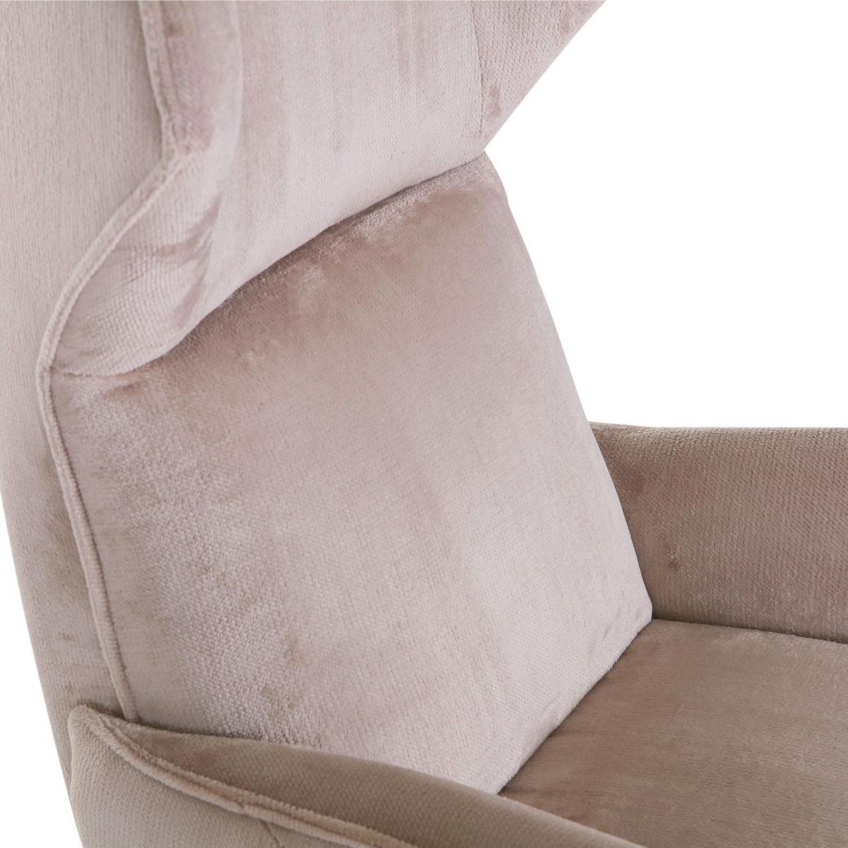 Ohrensessel Lorris - Beige/Schwarz, KONVENTIONELL, Textil (83/110/92cm) - MID.YOU