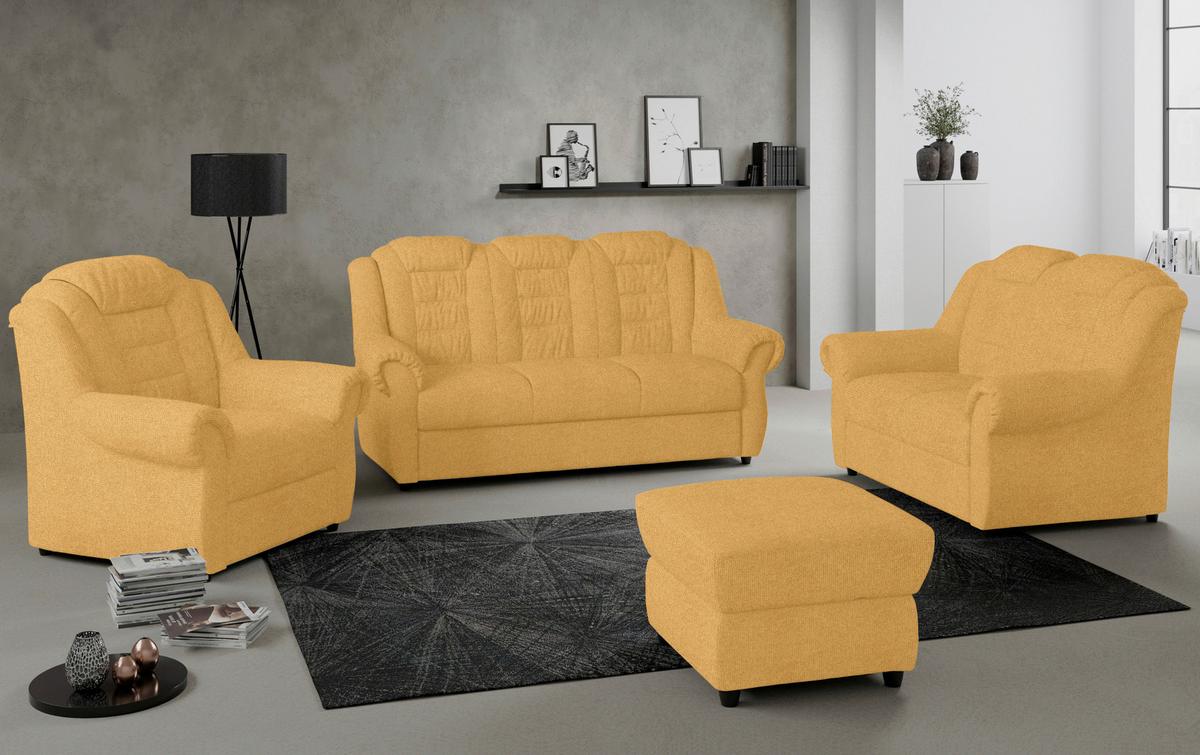 2-sitzer-sofa Boston Gelb Chenille - Gelb/Schwarz, KONVENTIONELL, Textil (145/102/101cm) - Livetastic
