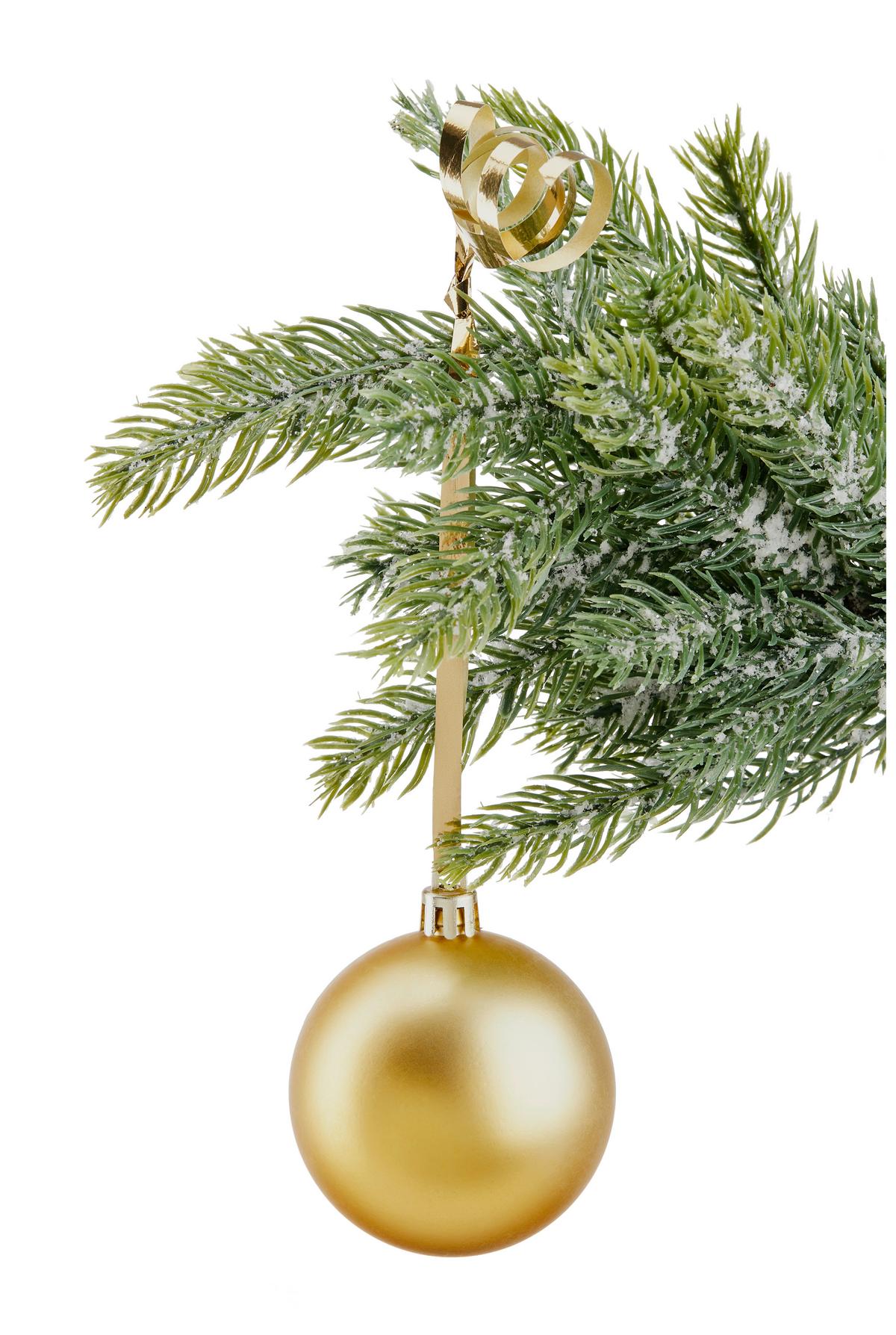 Christbaumkugel Kunststoff Goldfarben Set Aus 28 Stk. - Goldfarben, KONVENTIONELL, Kunststoff (6cm) - Luca Bessoni