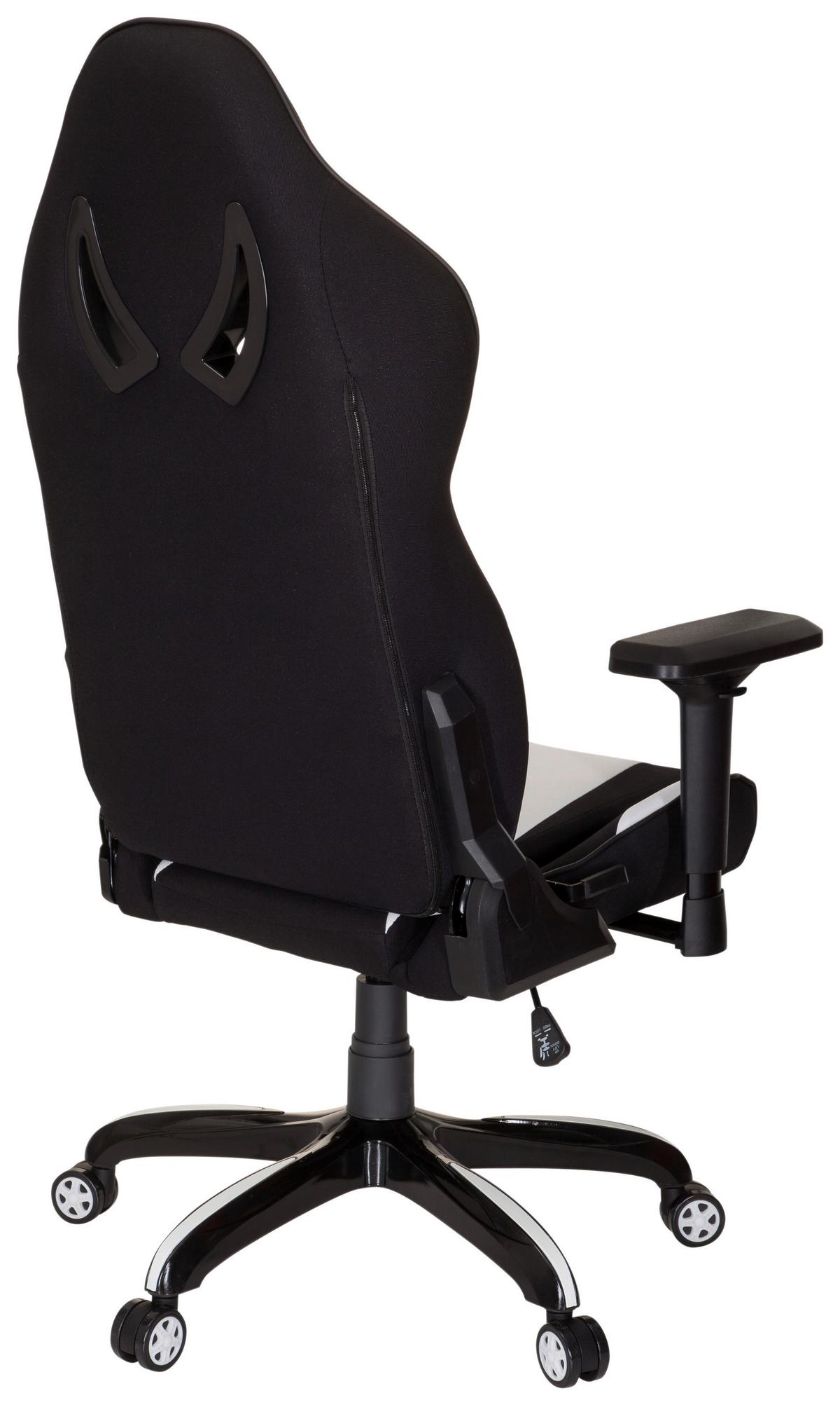Gaming Stuhl Promoter Ii M. Wippmechanik Schwarz/weiß - Schwarz/Weiß, MODERN, Kunststoff/Textil (74/133/67cm) - MID.YOU