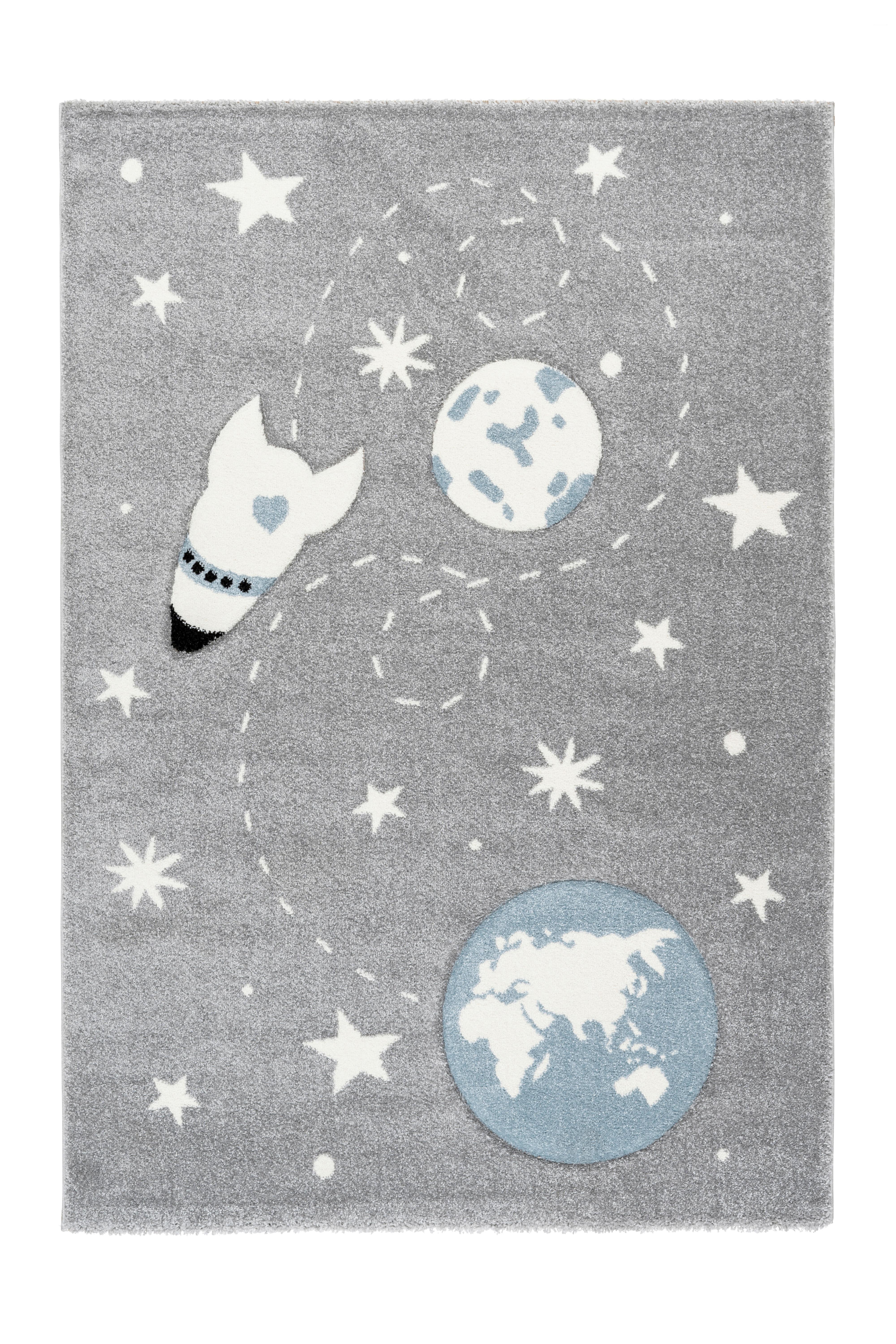 Kinderteppich Silberfarben Yowah 80x150 cm - Silberfarben, Trend, Kunststoff (80/150cm) - Kayoom