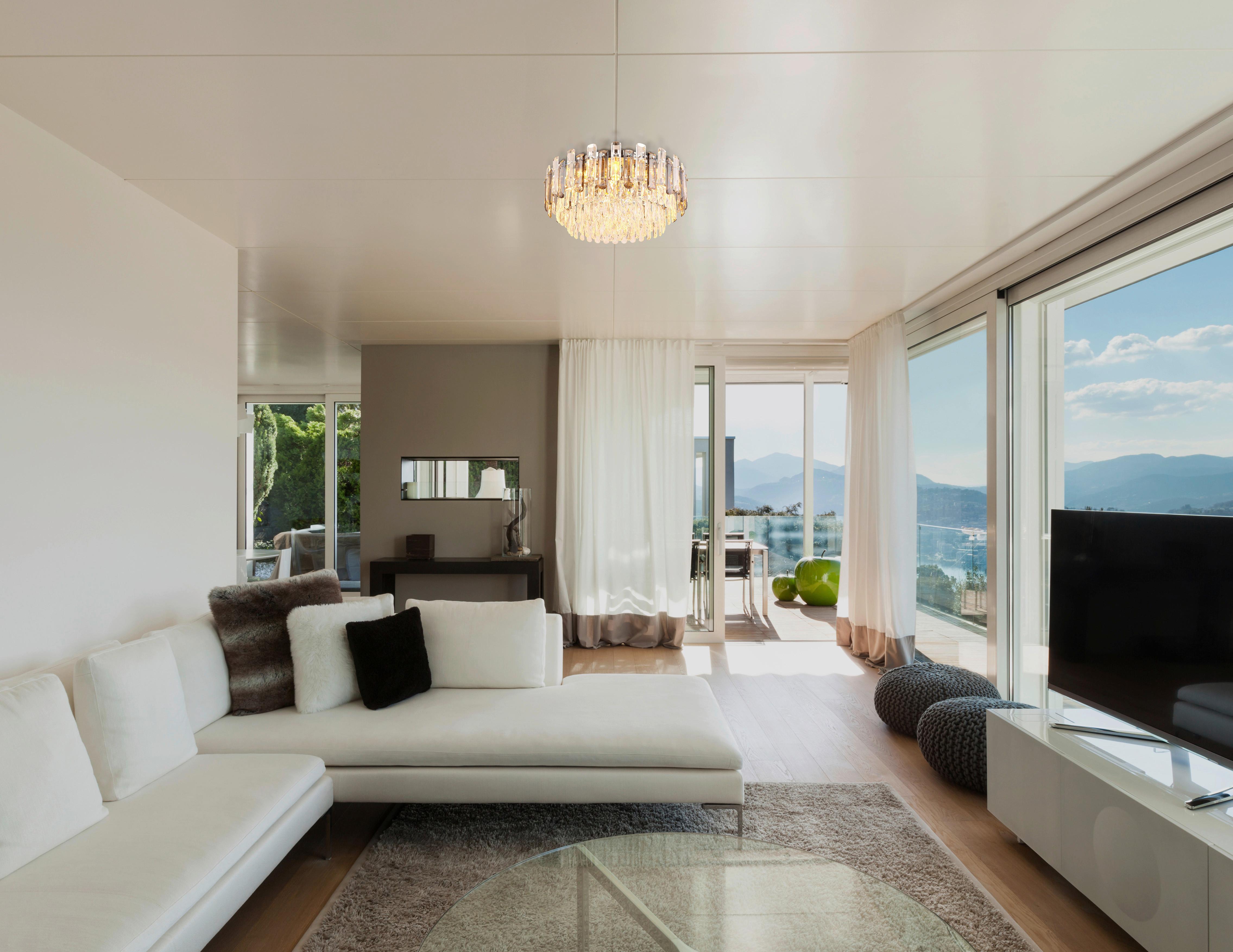 Deckenleuchte 63109d - Klar/Chromfarben, KONVENTIONELL, Glas/Kunststoff (39/39/25,5cm) - Globo