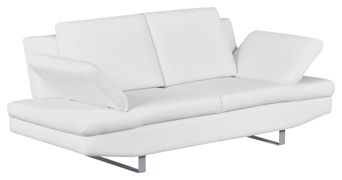 2-Sitzer-Sofa Jovanna, Weiß B: 198 cm - Weiß/Grau, Design, Textil (198/78/88cm) - MID.YOU