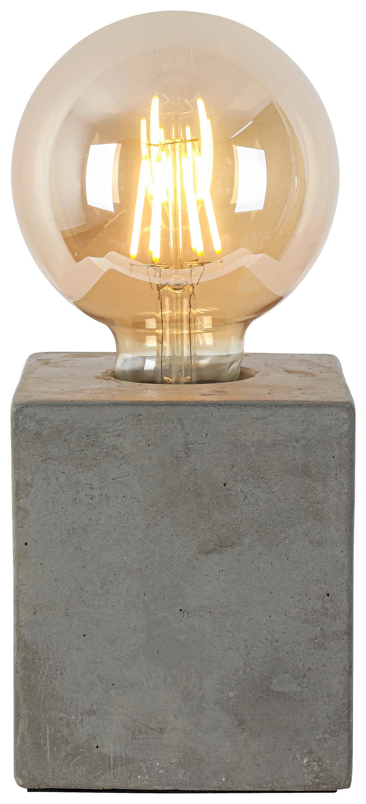 STOLNÁ LAMPA STON - čierna/sivá, Modern, plast/kameň (9,5/9,5/11cm) - Mömax