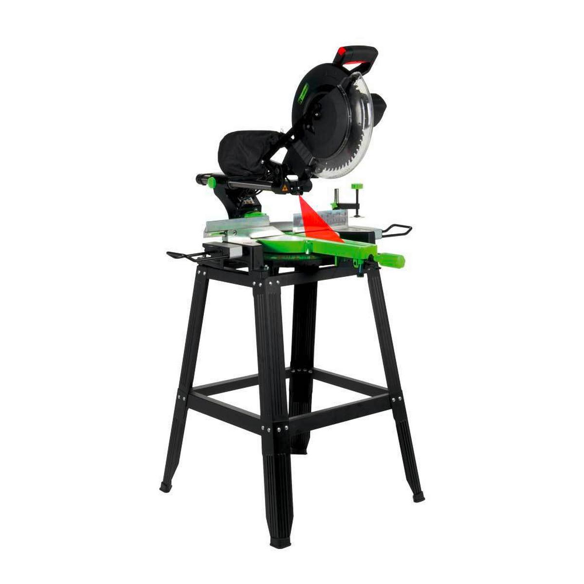 Kappsäge Zi-kgs305uk 2000 W, Ausziehbare Werkstückauflage - Grün, Basics, Metall (750/50/48cm) - Zipper