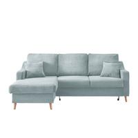 Ecksofa Valentina - Naturfarben/Hellblau, Design, Textil (150/228cm) - P & B