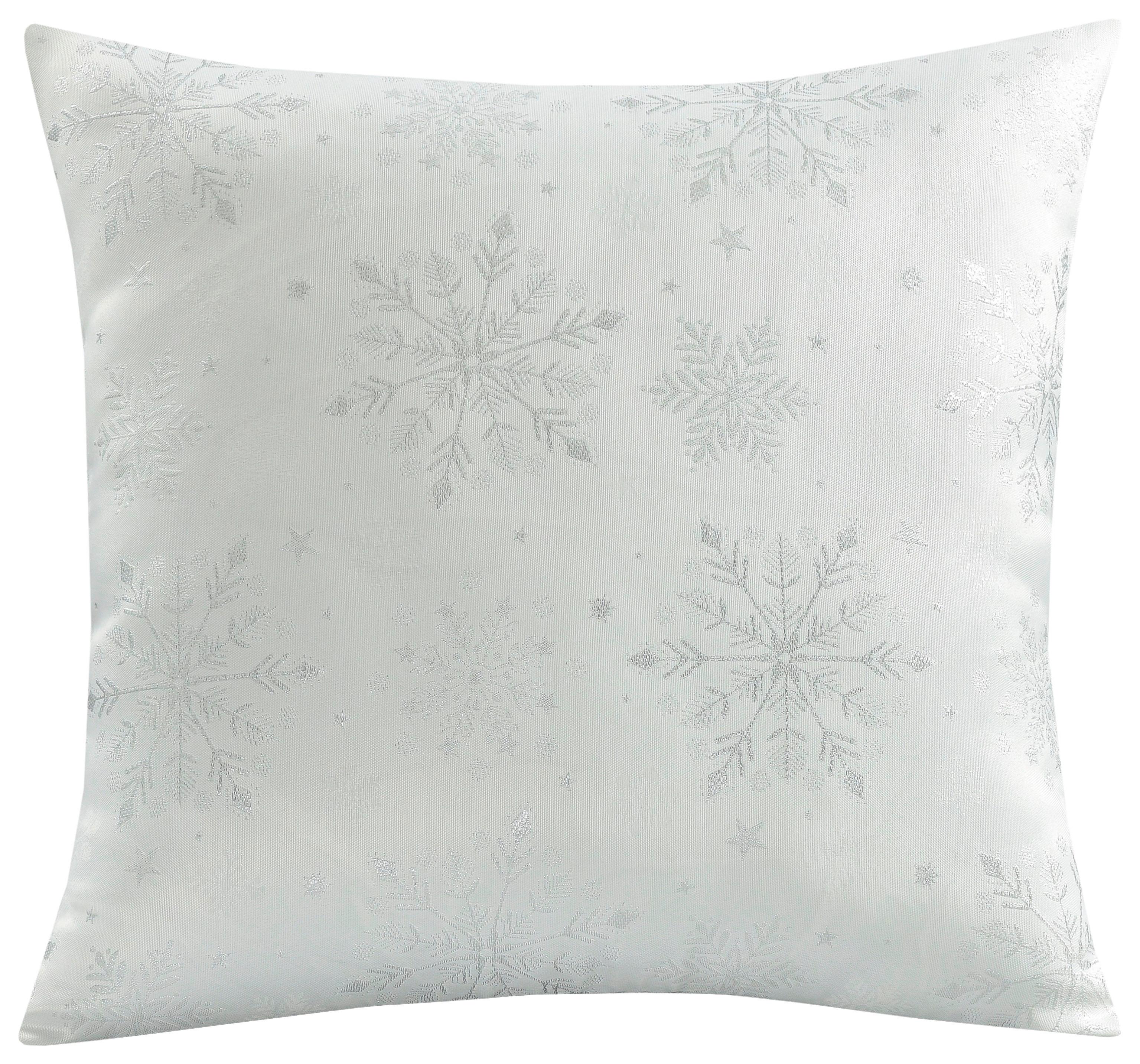 Zierkissen Snowy - Silberfarben/Weiß, ROMANTIK / LANDHAUS, Textil (45/45cm) - James Wood