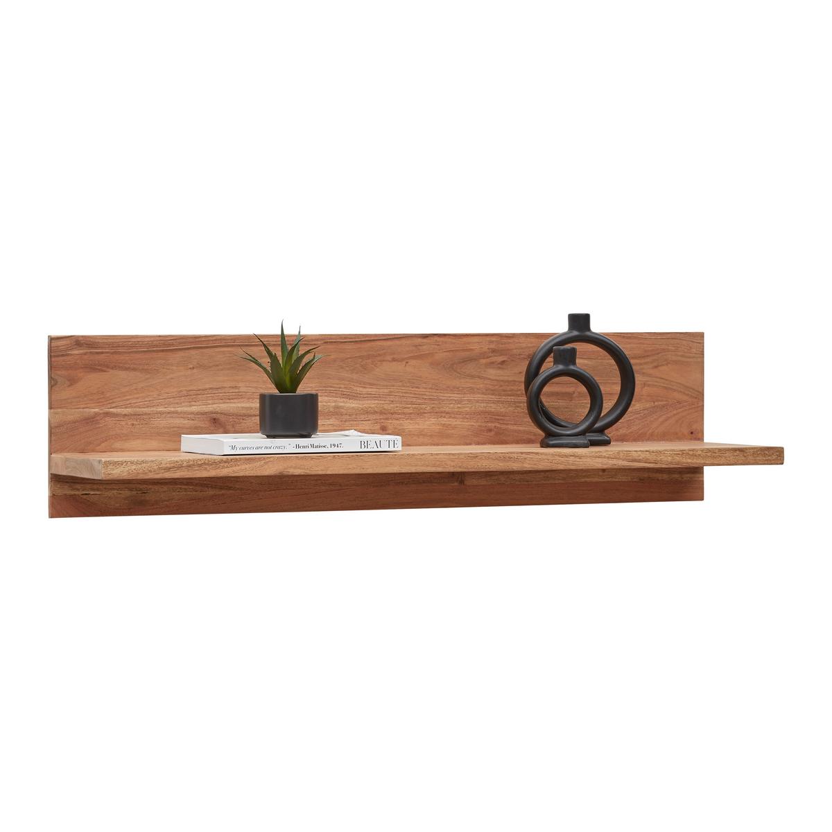 Nástenná polica SHIVA SHIVA - farba akácie, Modern, drevo (100/25/25cm)