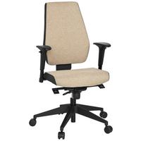 DREHSTUHL PRO-TEC 500 Beige - Dunkelgrau/Beige, MODERN, Kunststoff/Textil (56/123/47cm) - MID.YOU