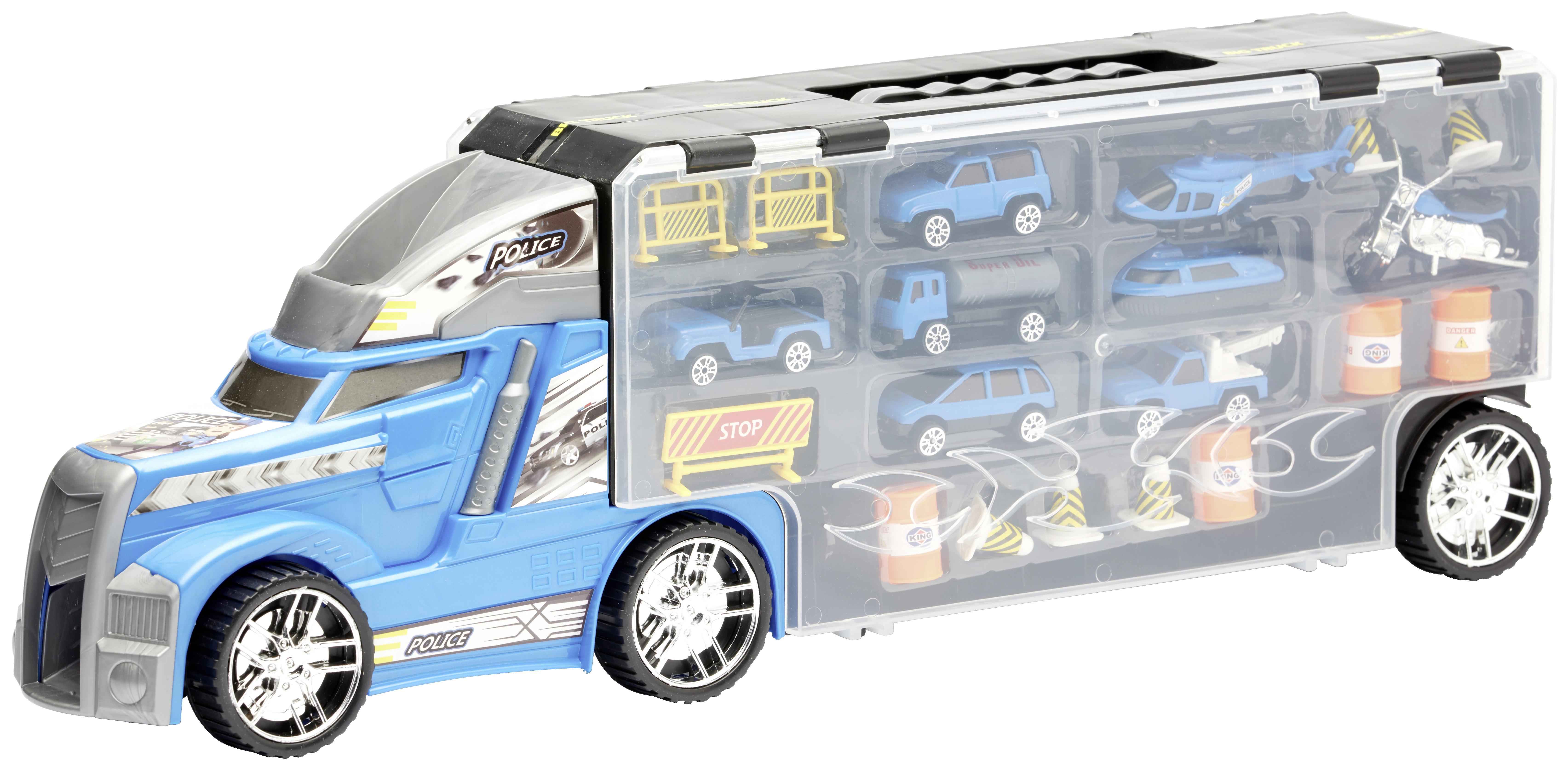 Spielzeugauto Polizei Polizei 21--Teilig. Ab 3 Jahren - Blau/Gelb, Basics, Kunststoff/Metall (56,5/11,5/18cm)