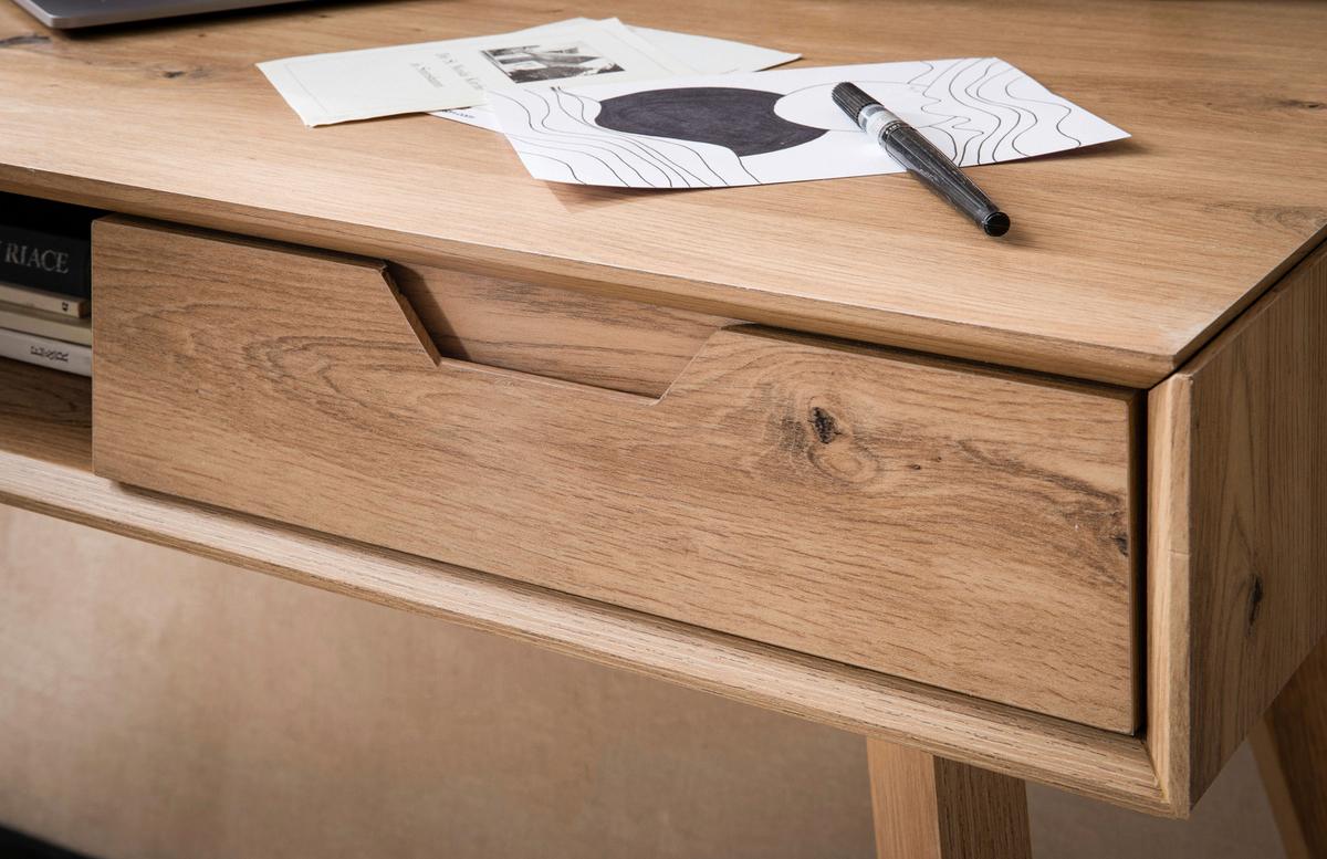 Schreibtisch Eichefarben Dekor L: 120 Cm - Eichefarben, Design, Holz/Holzwerkstoff (120/55/77cm) - MID.YOU