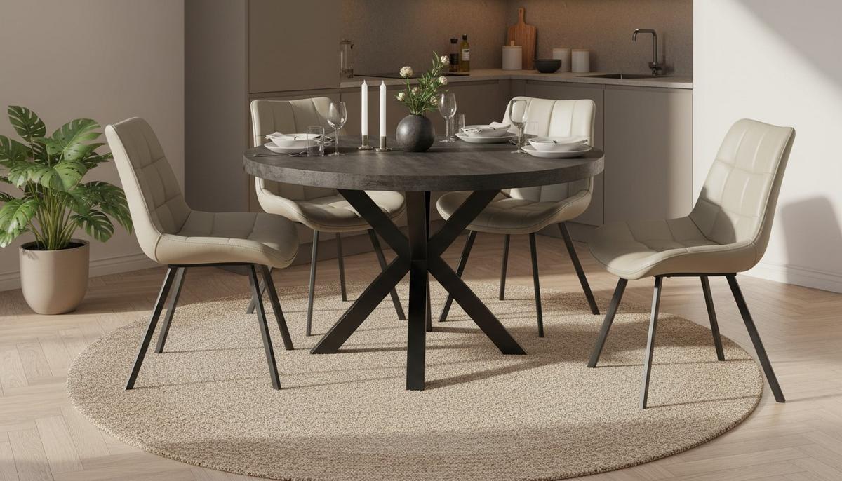 Stuhl Fritz Schwarz/Beige B: 54 cm - Beige/Schwarz, MODERN, Textil/Metall (54/86/62cm) - MID.YOU