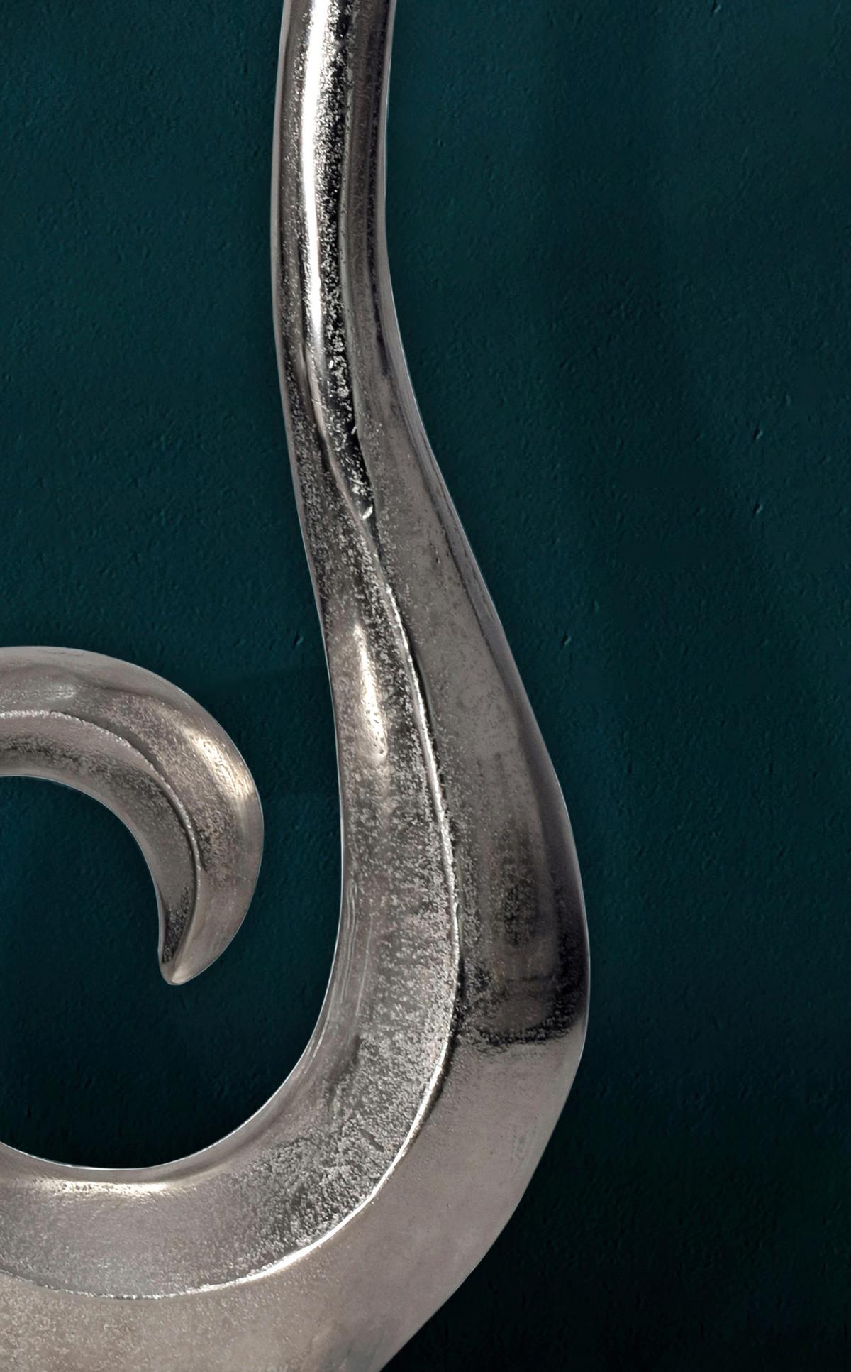 Dekovase Spirale Silberfarben B: 26 Cm - Silberfarben, Design, Metall (26/47/8cm) - Livetastic