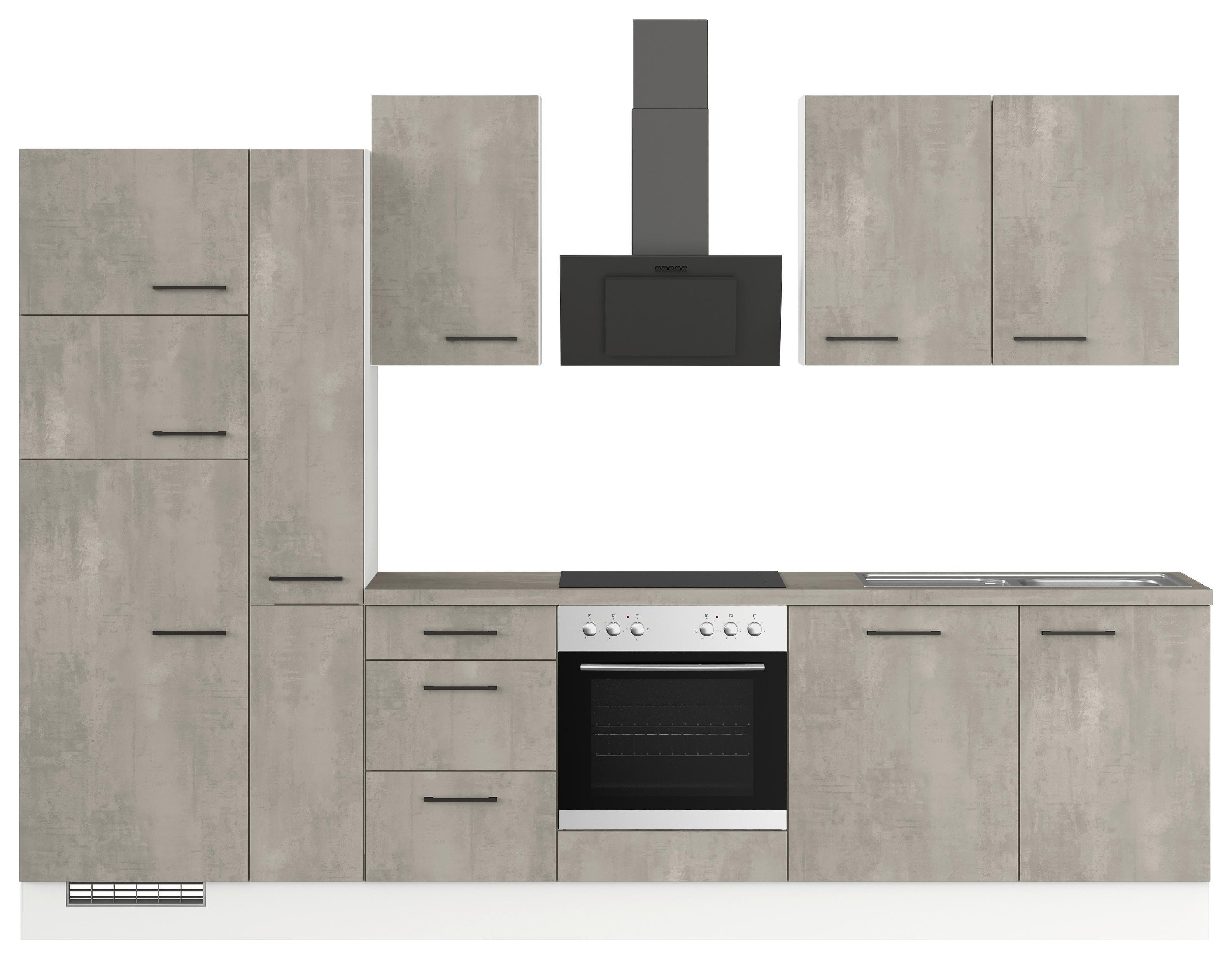 Küchenleerblock Ip1200 - Weiß/Grau, Design, Holzwerkstoff (310cm) - Impuls