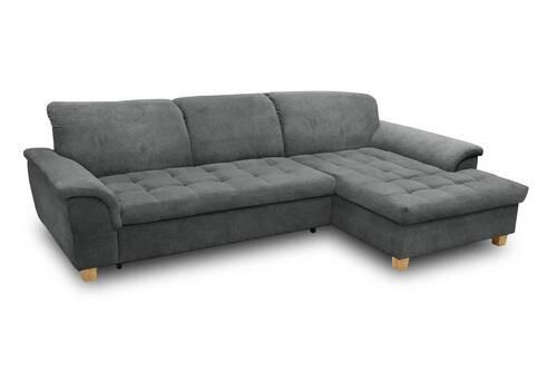 Ecksofa mit Schlaffunktion Franzi Dunkelgrau - Eichefarben/Dunkelgrau, KONVENTIONELL, Textil (279/170cm) - MID.YOU