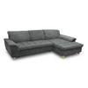 Ecksofa Mit Schlaffunktion Franzi Dunkelgrau - Eichefarben/Dunkelgrau, KONVENTIONELL, Textil (281/170cm) - MID.YOU