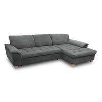 Ecksofa Mit Schlaffunktion Franzi Dunkelgrau - Eichefarben/Dunkelgrau, KONVENTIONELL, Textil (281/170cm) - MID.YOU