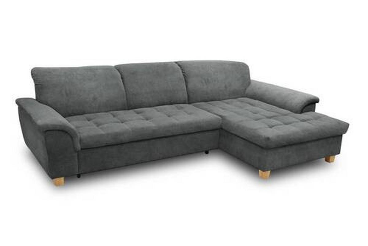 Ecksofa Mit Schlaffunktion Franzi Dunkelgrau - Eichefarben/Dunkelgrau, KONVENTIONELL, Textil (281/170cm) - MID.YOU