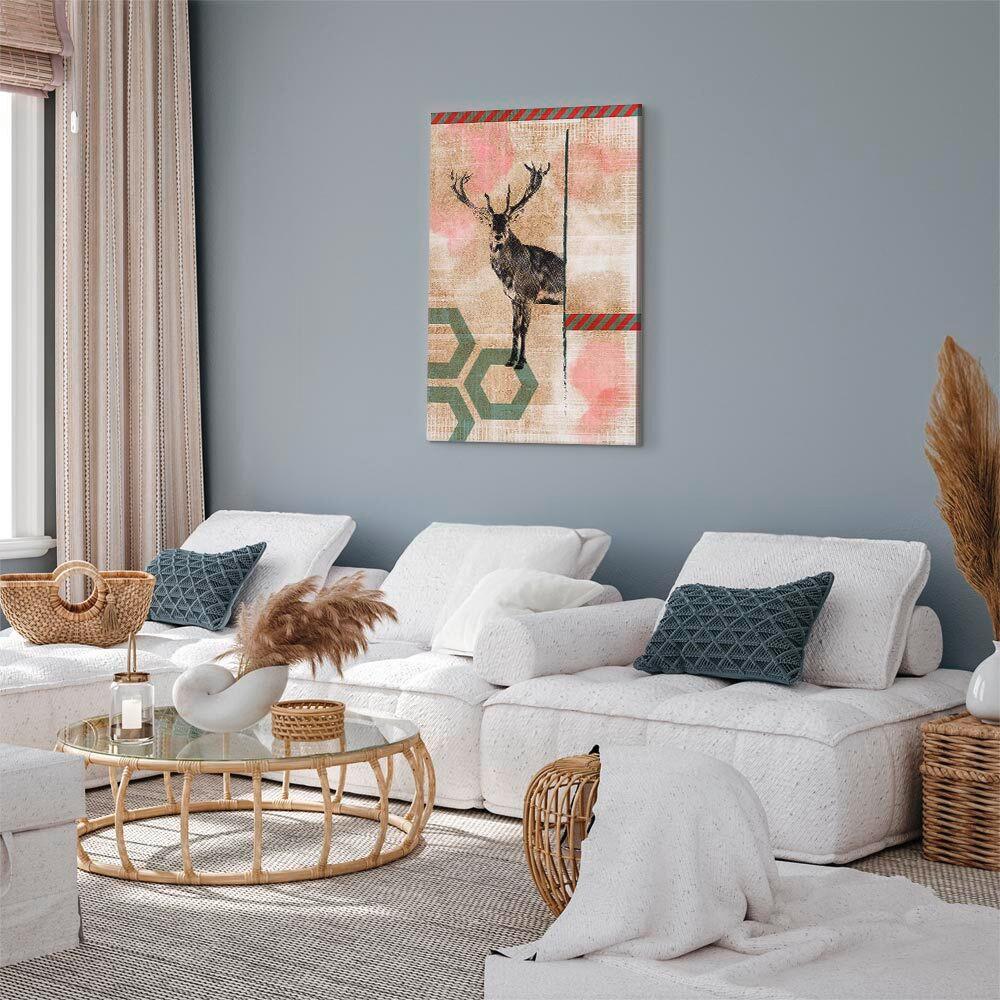 Leinwandbild Hellrosa Beige B: 40 cm - Hellrosa/Beige, Basics, Holzwerkstoff/Textil (40/60/1.2cm) - artgeist