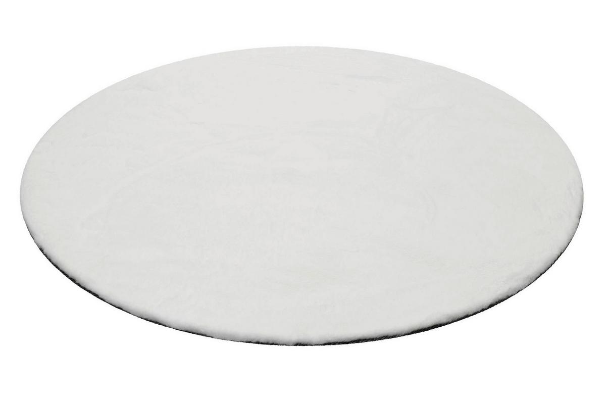 Hochflorteppich Weiß, Ø: ca. 150 cm - Weiß, KONVENTIONELL, Textil (150/150cm) - Esprit