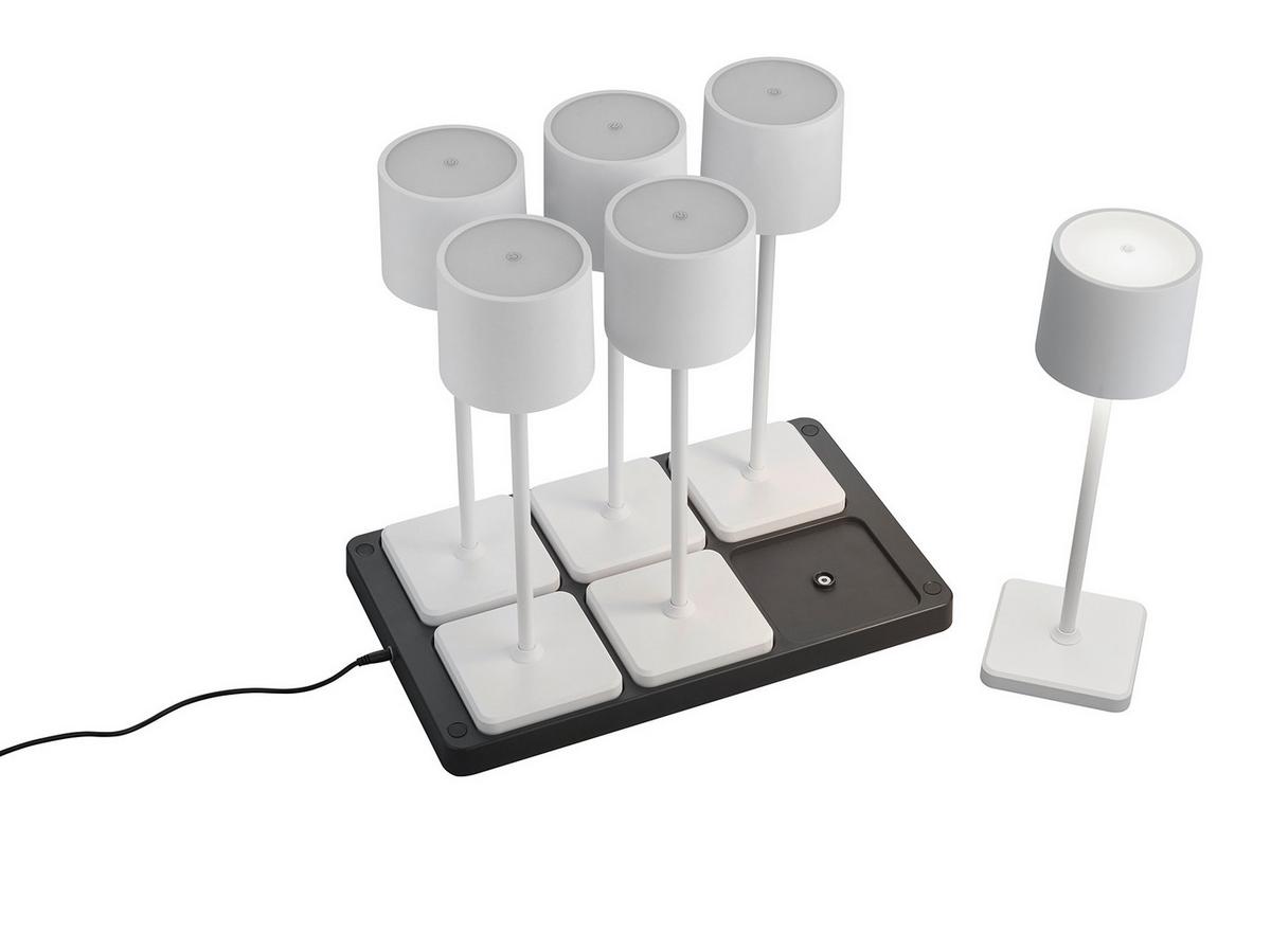 Akku-tischleuchte R54096631 Fernandez 6er Set - Weiß, KONVENTIONELL, Kunststoff (42,7/40/26cm)