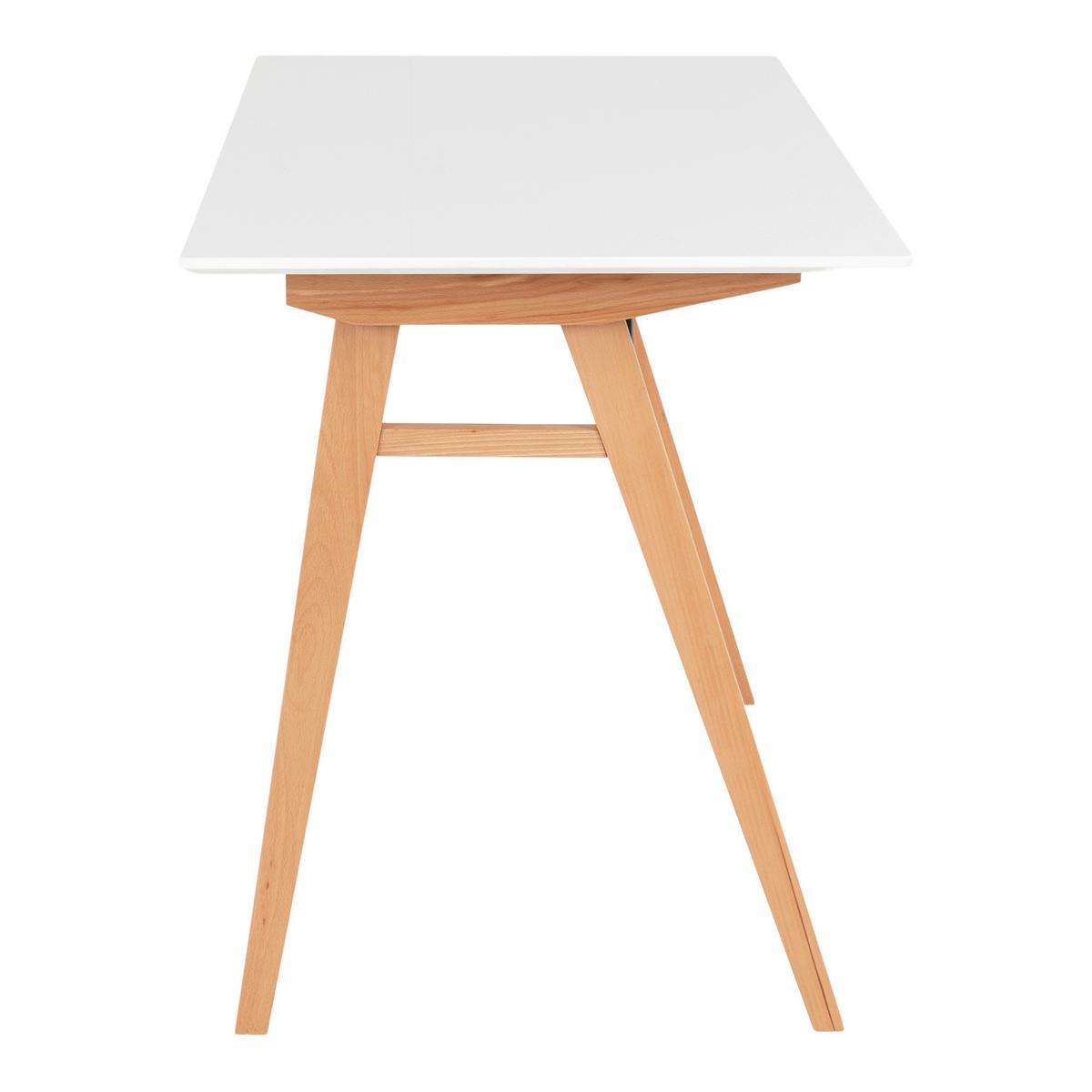 Schreibtisch Vojens B: 120 Cm Weiß Eiche Bianco Dekor - Eiche Bianco/Weiß, MODERN, Holz/Holzwerkstoff (120/75/60cm) - MID.YOU