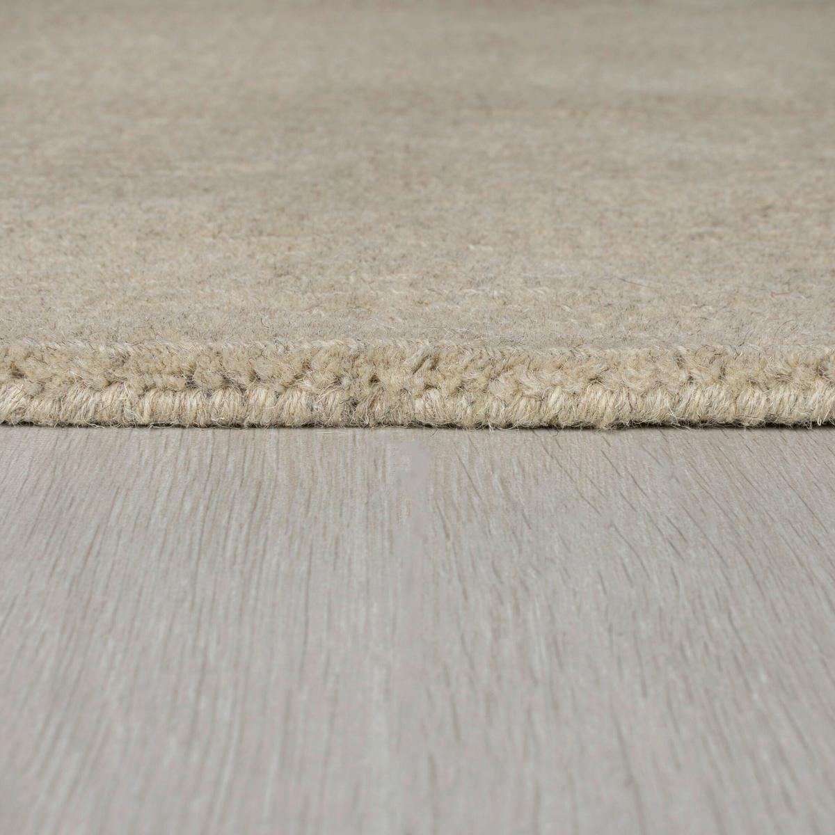 Handwebteppich Woll Bordüre Beige 160x230 - Beige/Naturfarben, Basics, Textil (120/170cm)