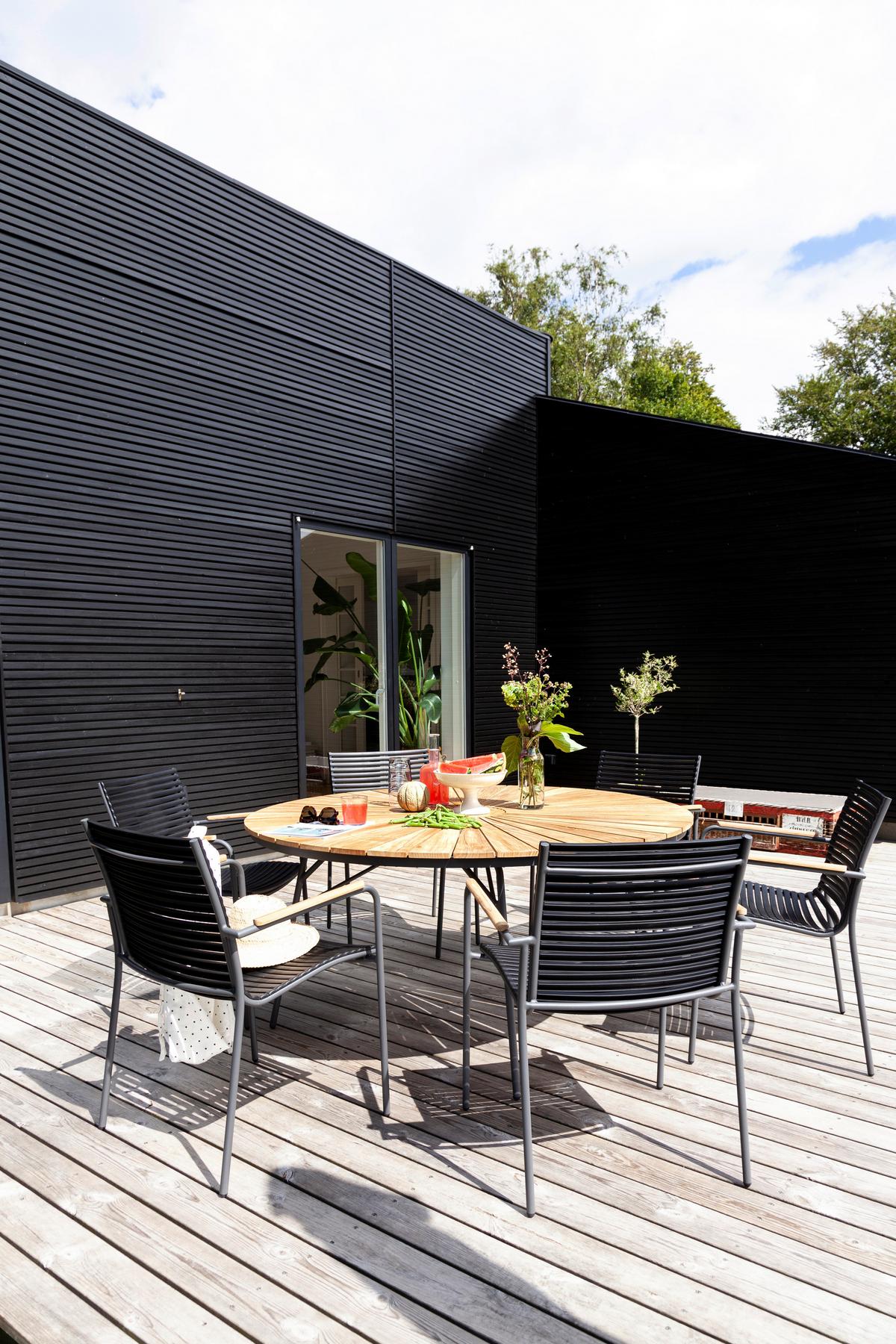 Gartensessel Stapelbar Mood Classic Kunststoff - Anthrazit/Schwarz, KONVENTIONELL, Holz/Kunststoff (60/84/56cm) - Gardenson