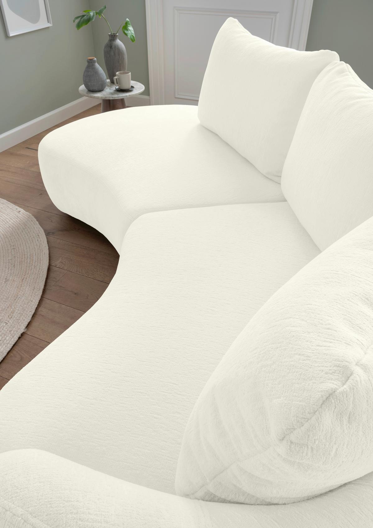 Ecksofa Doppo, Weiß S: 250x139 cm - Schwarz/Weiß, MODERN, Textil (250/139cm) - Livetastic