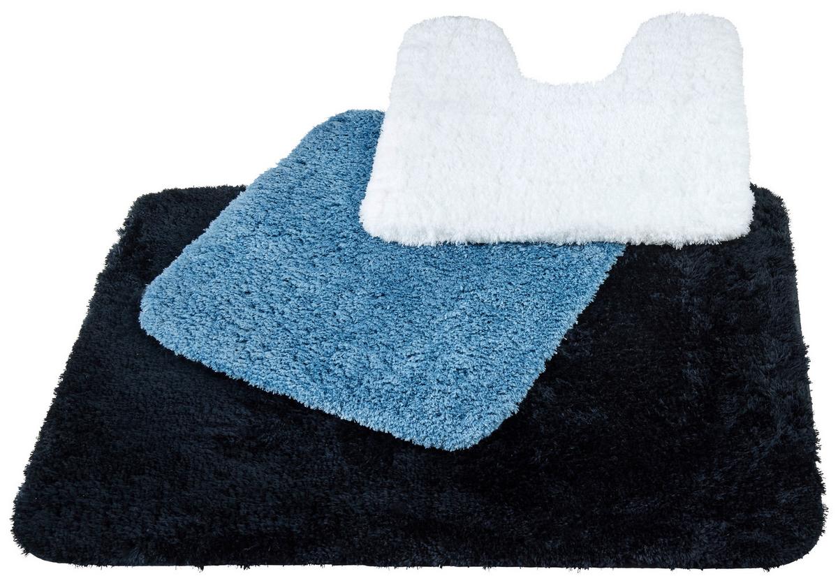 WC předložka Chris, 50/50cm, modrá - modrá, textil (50/50cm) - Premium Living