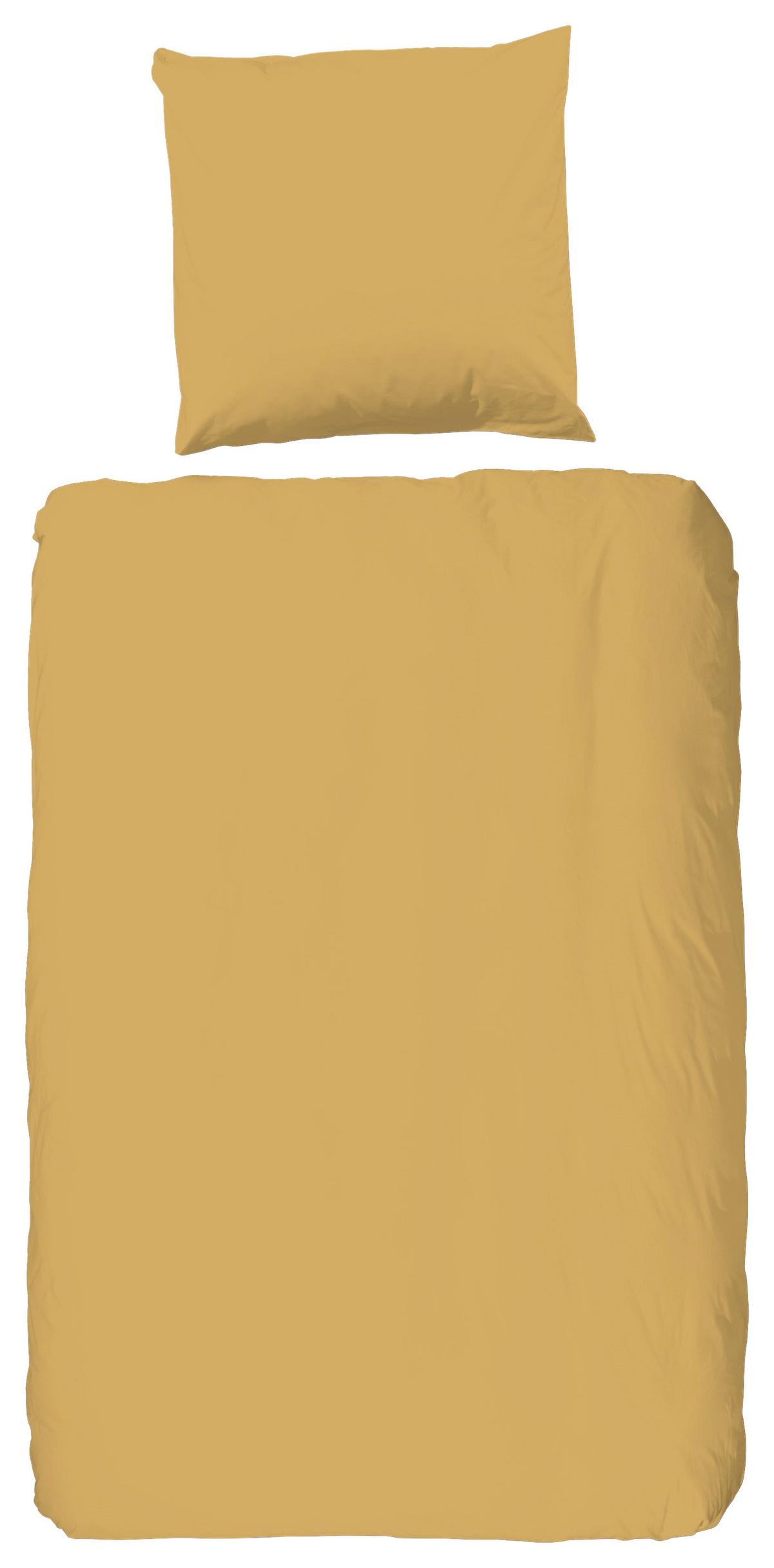 Bettwäsche Gelb Goldfarben 135x200 cm - Goldfarben, Basics, Textil (135/200cm)